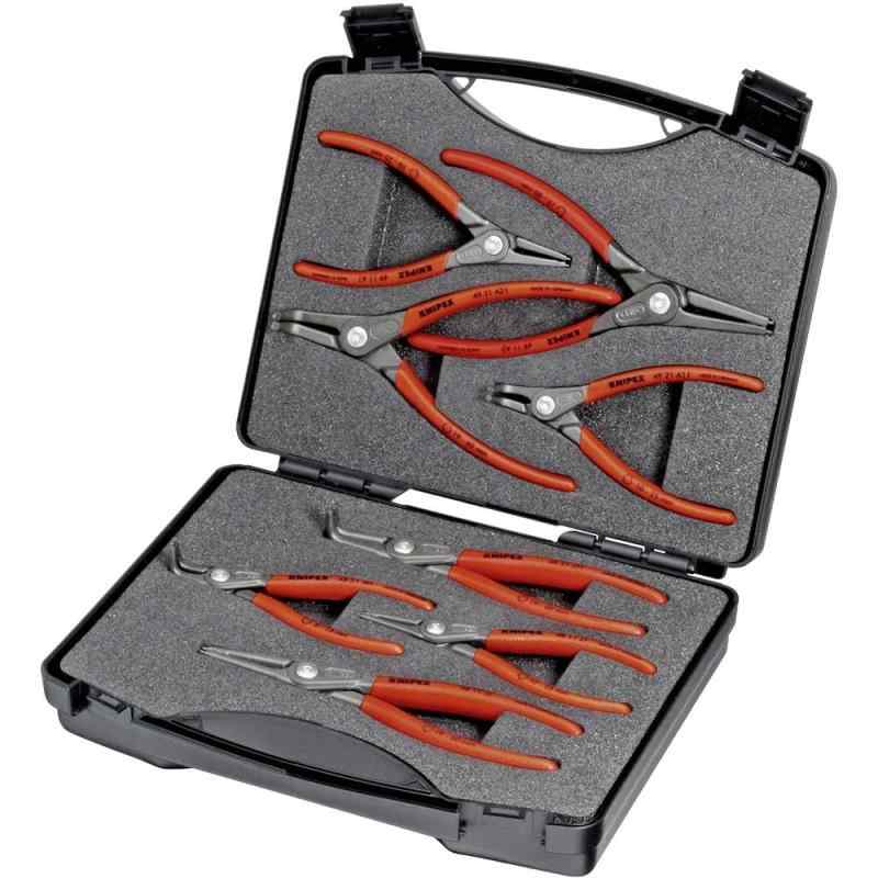 クニペックス KNIPEX 8本組 精密スナップリングプライヤーセット 002125｜LAONsChoice