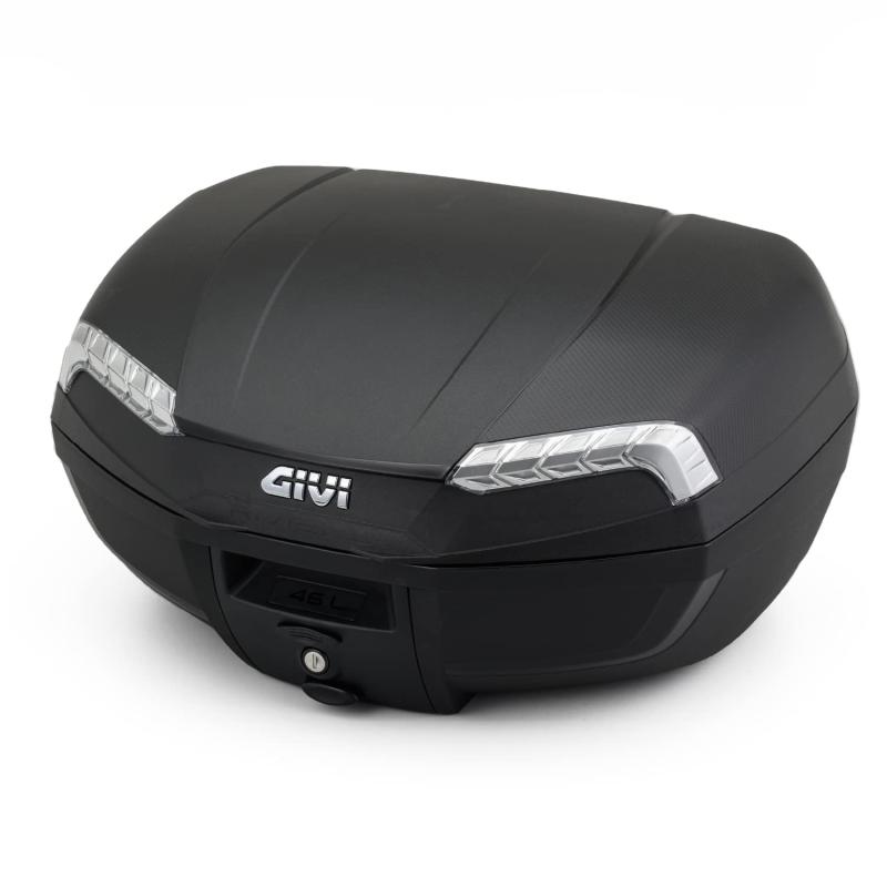 GIVI (ジビ) バイク用 リアボックス 46L 未塗装ブラック モノロックケース インナーマット付属 RIVIERAシリーズ E46N/T