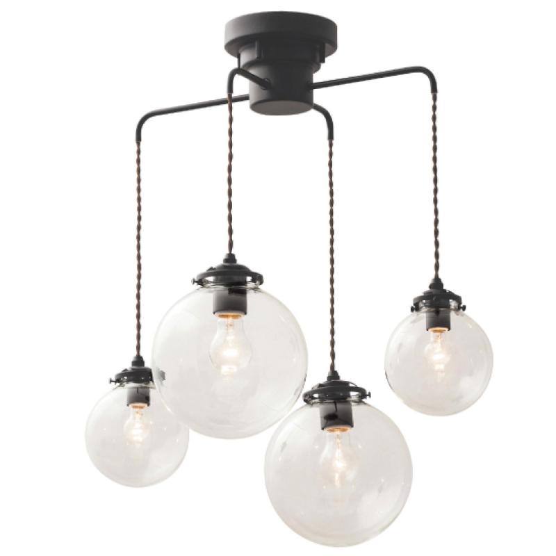 INTERFORM INC. インターフォルムペンダントライト 4灯 ガラス シンプル インテリア リビング OreliaC オレリアC LT-1947 LED電球付