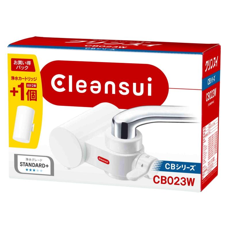 クリンスイ 浄水器 蛇口直結型 CBシリーズ コンパクトモデル カートリッジ 2個付き CB023WーWT