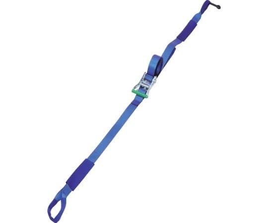 トラスコ中山(TRUSCO) ベルト荷締機(JIS規格品) 青 50mm幅 764KG アイタイプ 荷締め作業 LBY-5035