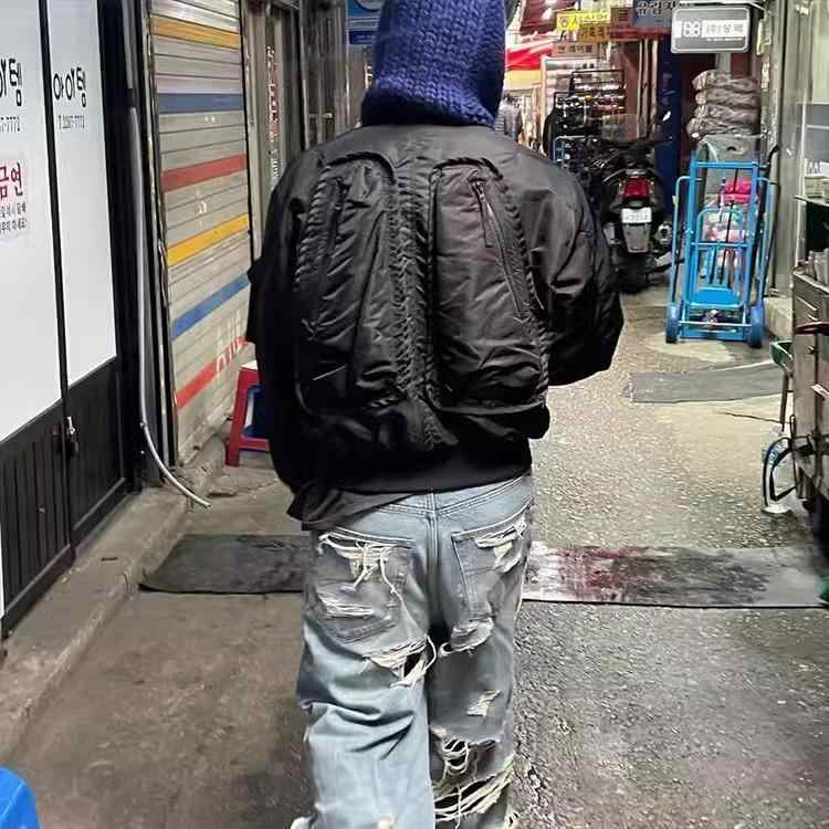 メンズ ボンバージャケット ゆったり影ぼうし 多衣嚢 ファスナー 役立つこと性 無地 綿原材料 立体 相応う 心地好い アウター 綿織物 飛行表現スタイル