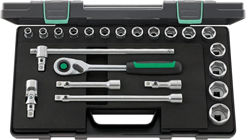 STAHLWILLE スタビレー 22点組 1/2SQソケットレンチセット ケース付 52/16/6QRKN