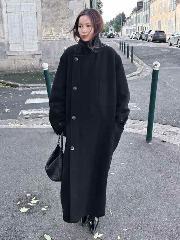 メンズ レディース コート クラシック 高級感 ゆったりシルエット ウール素材 毛混 秋冬 暖か 保温性 日常使い 通勤用 上品 スタイリッシュ
