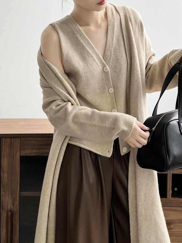 編み物 ジレー レディース ロング丈 限りない 仕掛ける 秋冬 韓国 生あたたかい 編み物原材料 花の冠yd コーデ トップス アウター