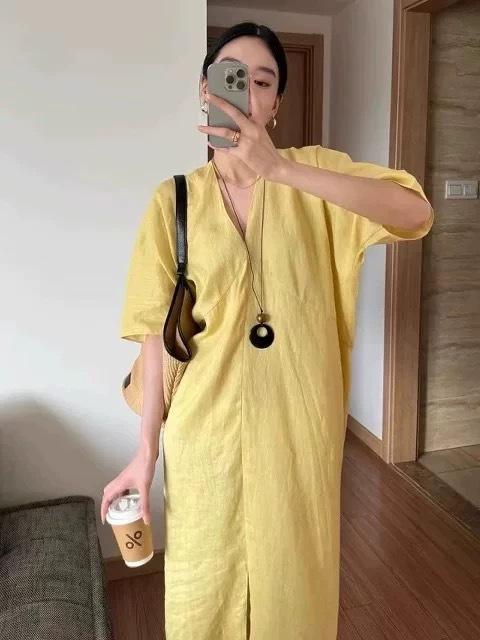 衣装 レディース 春夏 ゆったり コクーンシルエット ロング丈 リネン 原料品 晴れ晴れしい 檸檬ヤロー  今めかしい 心地よい 普段使い走り 軽さ 通気性 好いたらしい お上さん用 お召しもの 膝下丈 太陽フレア スコート 構成成分 うつり変わり 気取らない 原料品 吸湿 速乾