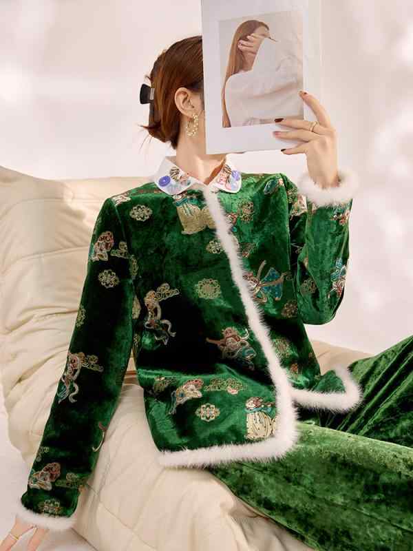 レディース コート 中国 高級感 ミンクファー 人絹 コットン 冬用 軽量 アウター スタンドカラー ロング丈 暖か スタイリッシュ