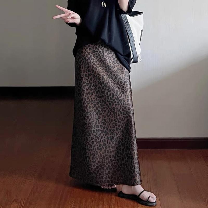 レディース ヒョウ柄 A伝達ルート ロングスコート 春夏 広広とした影ぼうし 体型取りまかなう 細見せかけ アセテート 原料品 雅びやか 表現スタイル 軽さ 好いたらしい 普段使い