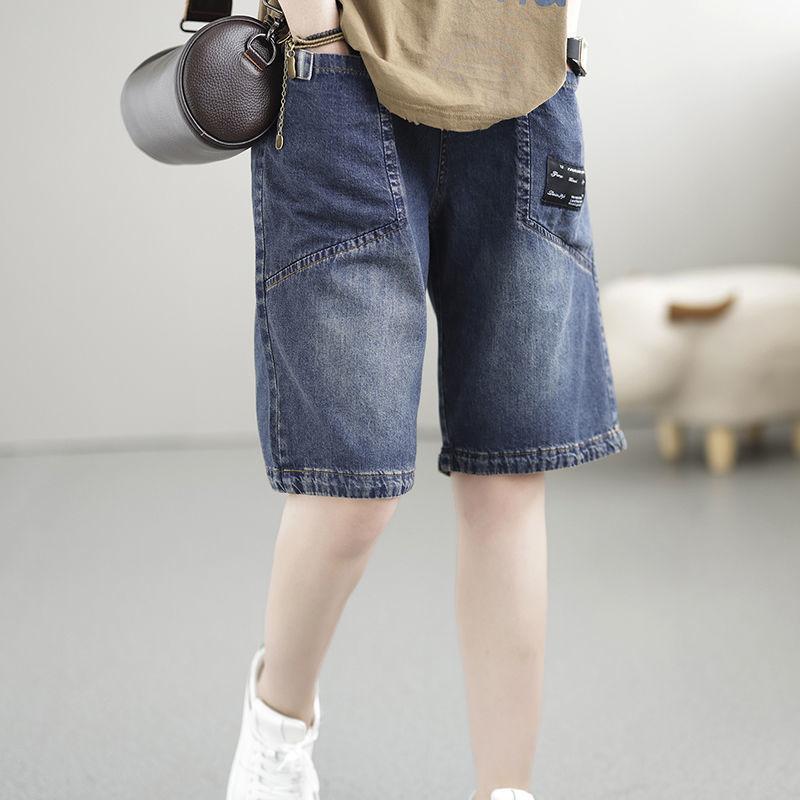 ジーンズさる股引き レディース 気が大きい大きさ 薄っぺら ゆったり 膝上丈 夏用 御前上等感 心地よい 普段使い走り 伸縮性 吸湿速乾