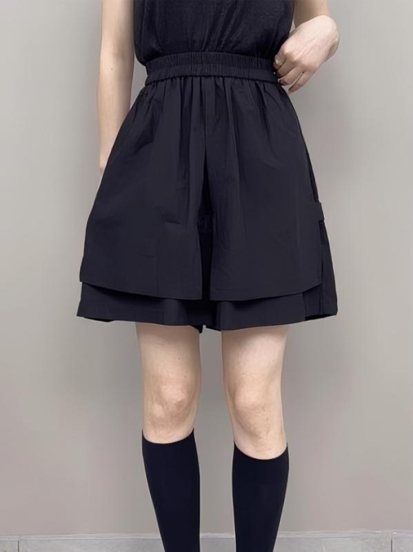 レディース 夏用 薄手 高腰 ワイドレッグパンツ フラワー柄 フェイクツーピース ショートパンツ レトロ カジュアル 大きいサイズ コーディネートしやすい 普段使い 軽量 伸縮性