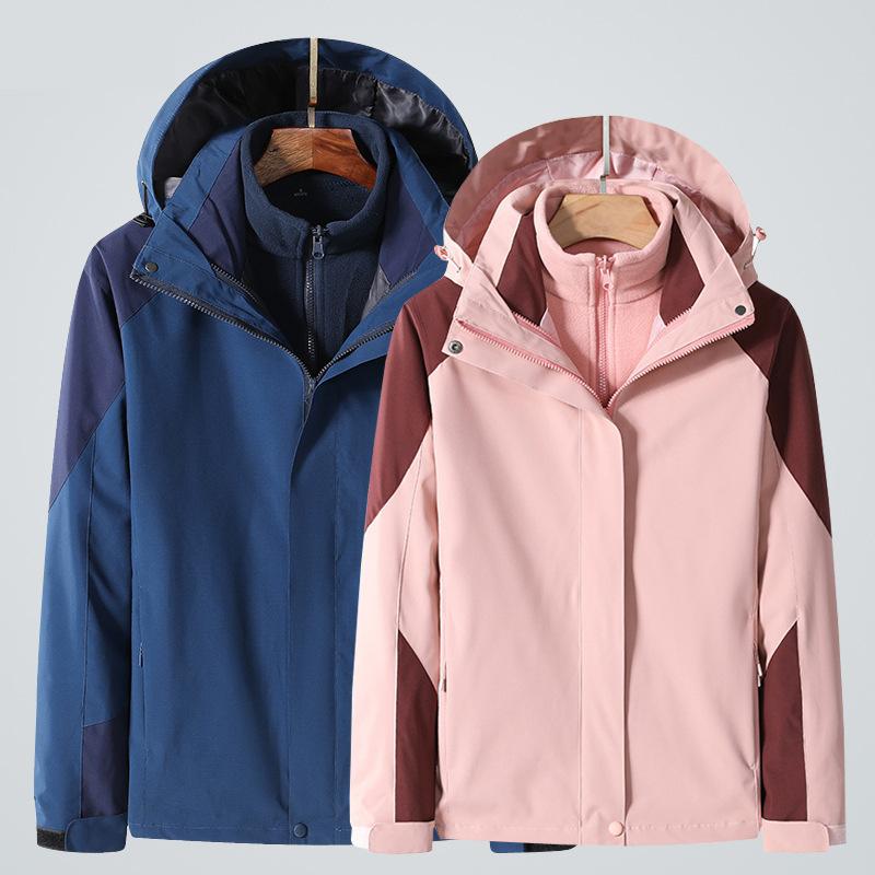 アウトドア フリースジャケット メンズ レディース 秋冬 2点セット ハイキング 登山用 防 防水 アウター ユニフォーム 作業着 軽量 伸縮性 吸湿速乾 グループ用