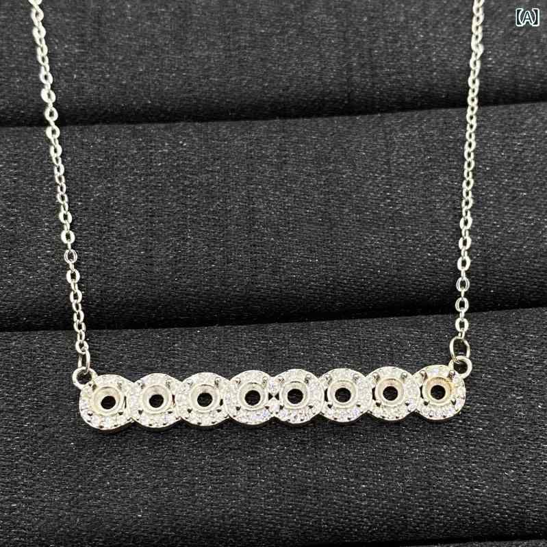 ネックレス 女性用 純銀 翡翠 鎖骨チェーン シンプル デザイン 高級感 卵型カット ジュエリー アクセサリー 日常使い 細身 チェーン 天然石 装飾品｜LAONsChoice
