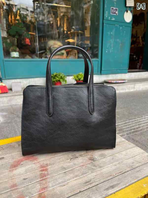 レディース レトロ 本革 ハンドバッグ ショルダーバッグ シンプル 斜めがけ 鞄 牛革 上質 高級感 ファッション 普段使い