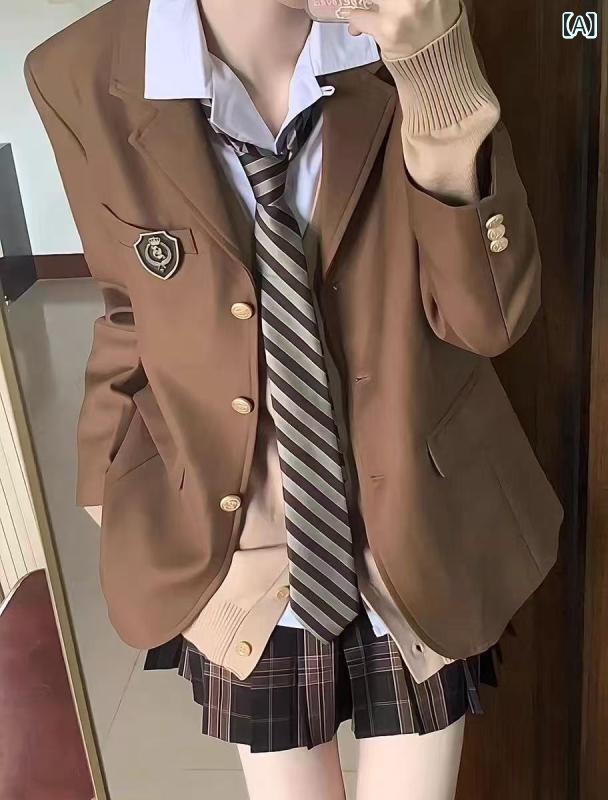 レディース JK制服 スーツ セット 学院 3つボタン ジャケット シャツ ベスト 通学用 かわいい デザイン 軽量 素材 伸縮性 あり 学校スタイル