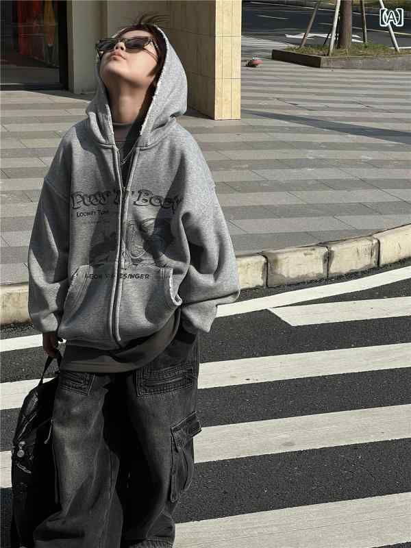 男の子 フード付き ニットジャケット 秋冬 レトロ ダメージ加工 ラムウール 銀星 スパンコール 暖か 軽量 伸縮性 普段使い