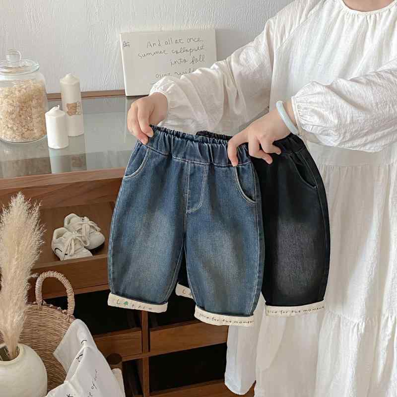 ベビー 幼児用 ロールアップ デニムパンツ 韓国 カートゥーン柄 カジュアル ロングパンツ 秋 普段使い おしゃれ 快適 伸縮性 4,752円