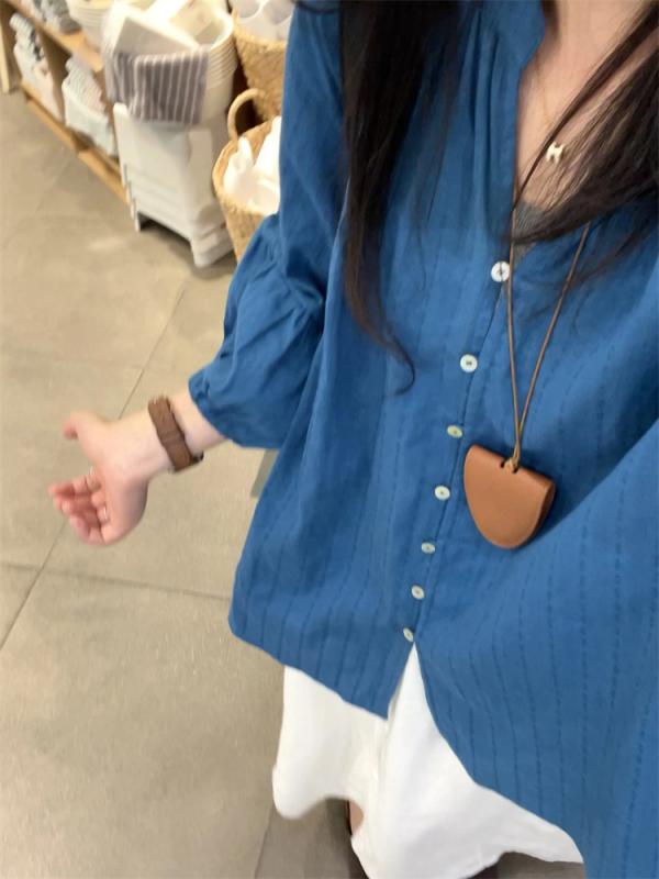 レディース ティーシャツ ゆったり Vのど首 提燈衣袂 夏用 薄っぺら ピーコック青碧 雅びやか 心地好い トップス トップ 普段使い走り 軽さ