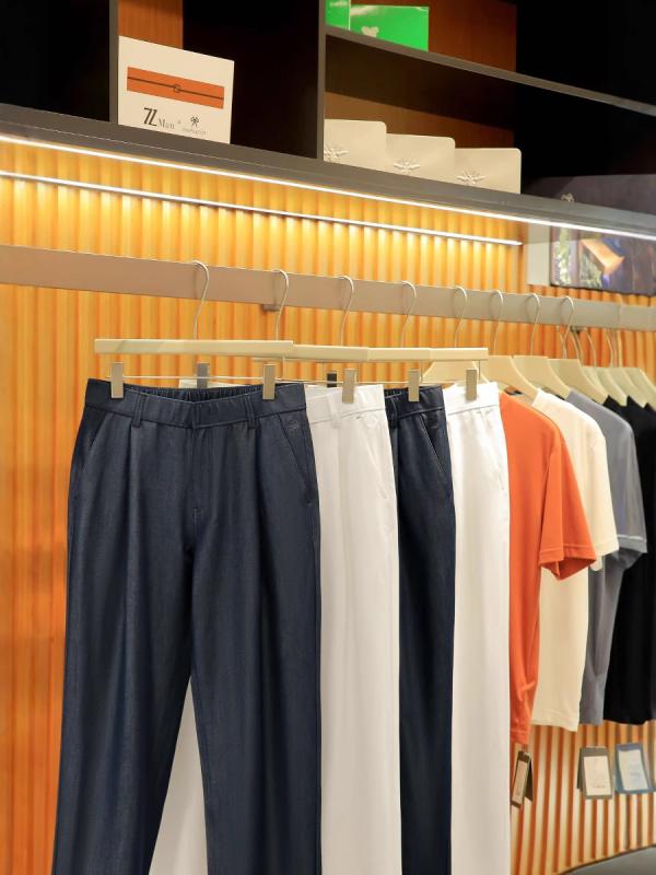 カジュアルパンツ メンズ 夏用 ストレート シンプル リラックス 伸縮性 酵素加工 ゆったり 日常使い 軽量 コットン混 グレー系 ブラック