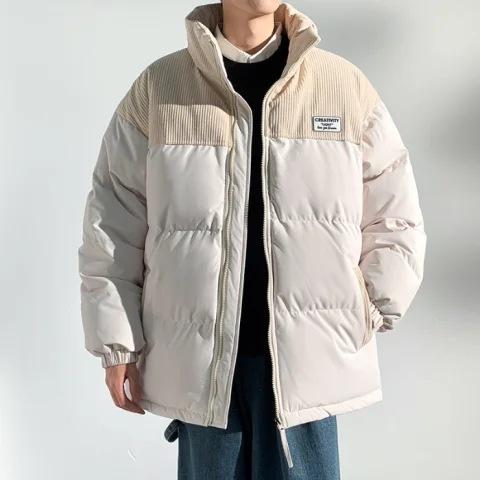 細工物厚地の外套 メンズ 秋冬 朦々たる 照明ランプ色つや コール天 うつり変わり 綿原料品 保温 大きめ大きさ 心地よい表現スタイル 情の籠もった アウター 普段使い