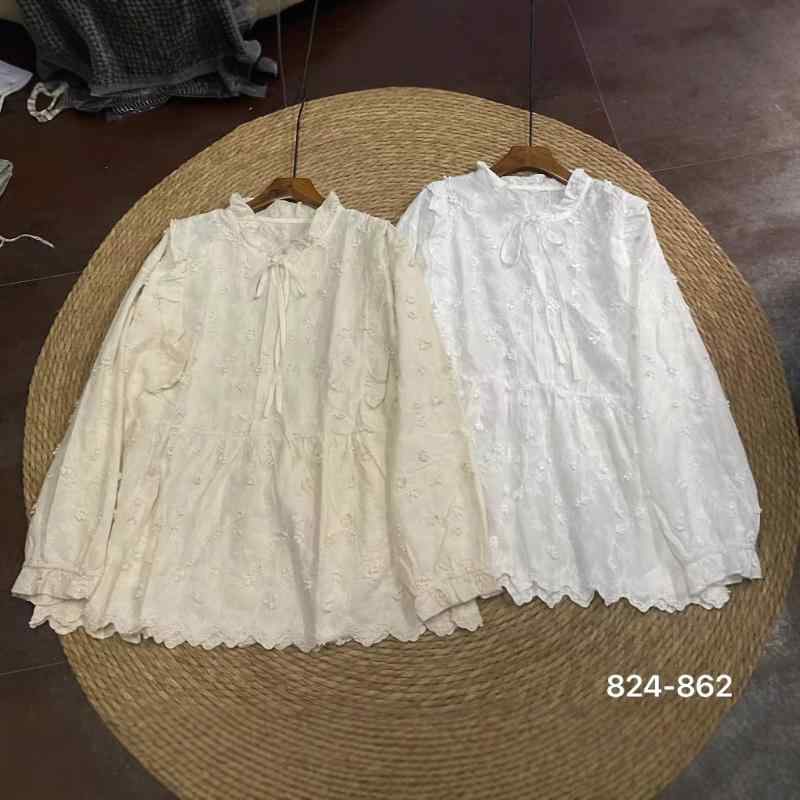 レディース 春 丸首 綿 ティーシャツ ゆったり トップス ティーシャツ  森お嬢さん お人形さんプルオーバー 愛くるしい 自然的 表現スタイル 日常使い走り 口さかしい 影ぼうし