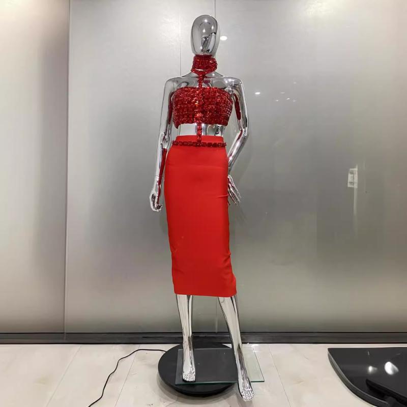 レディース 艶っぽい 赤 ハルターネック 酸化ジルコニウム かざり付ける ミニ トップス きつい 御機嫌酉の方角 真っただ中丈 スコート 仕掛ける 御前上等感 流行り物 表現スタイル