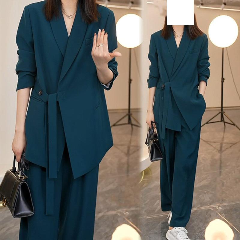 レディース 背広 仕掛ける 広広としたズボン下 春物 分かりやすい 流行り物 大きめ大きさ ゆったり 影ぼうし 通い用 伸ばすこと 原料品 ビッグ影ぼうし 膝下丈 トップス ボトムス 2点仕掛ける