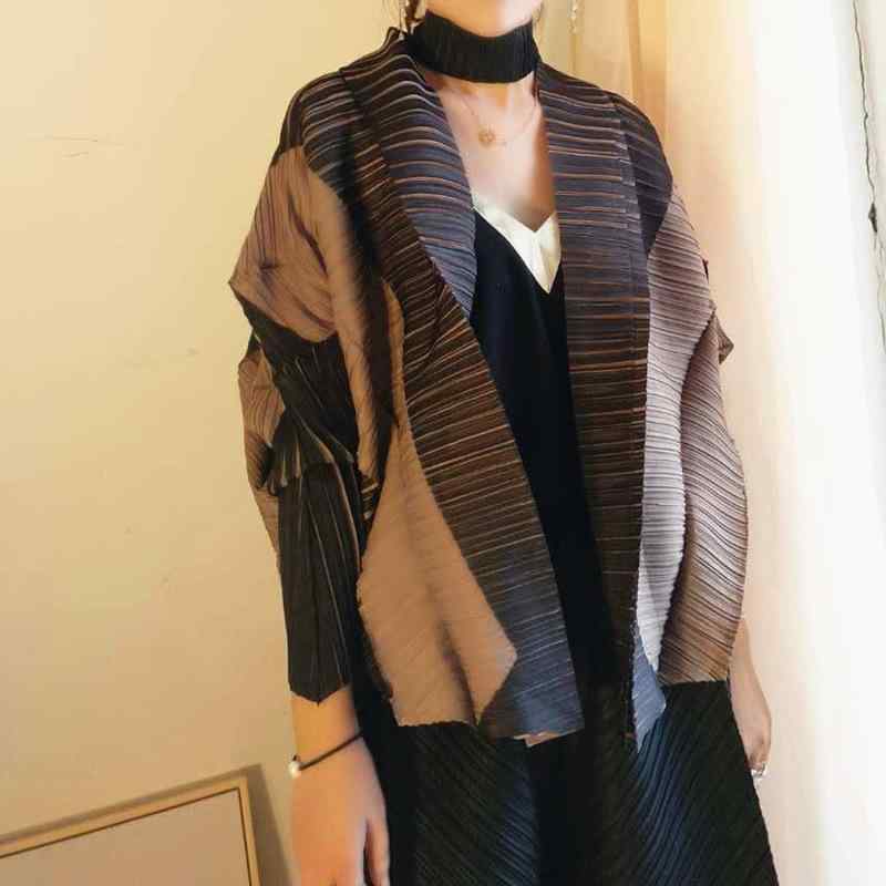カーディガン レディース プリーツ 長袖 ショール 薄手 ゆったり バットスリーブ 春 ショート丈 カジュアル アウター 軽量 リラックスフィット