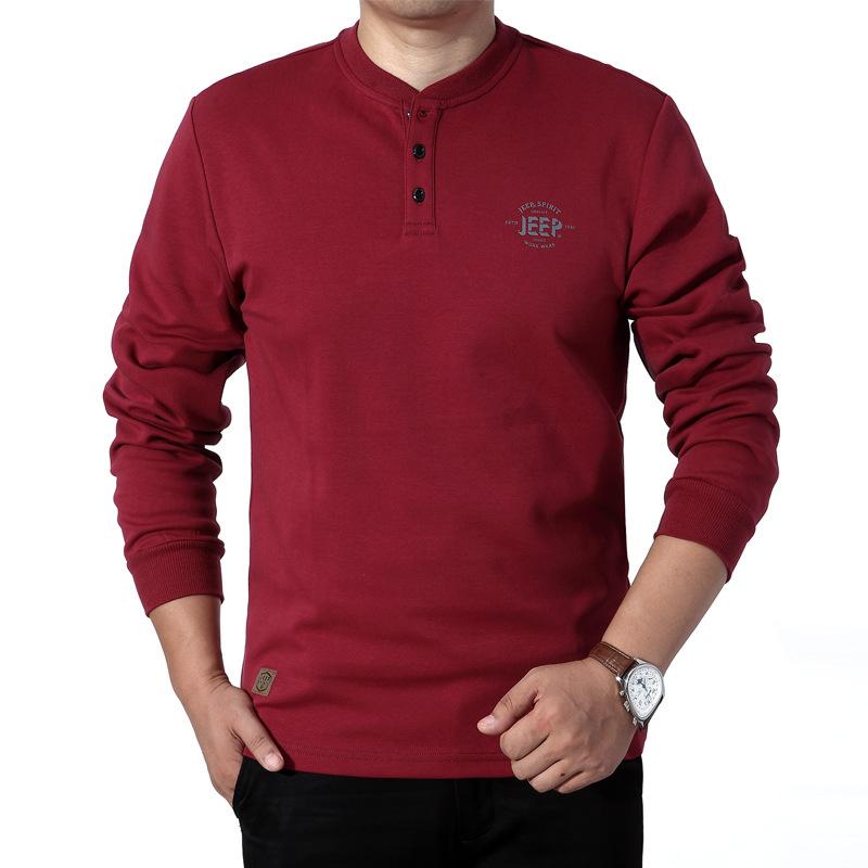 メンズ 長袖 Tシャツ ゆったり カジュアル トップス 春秋用 ルーズフィット コットン 混紡 日常使い ミドルエイジ レイヤード スタイル|LAONsChoice