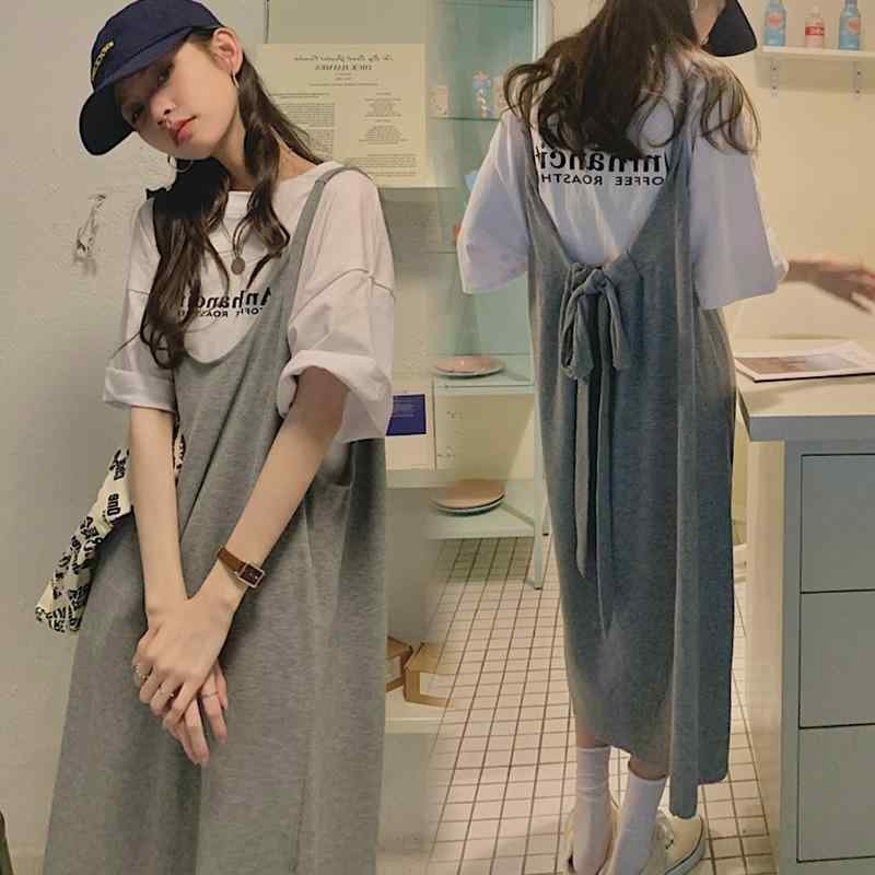 妊婦服 夏用 書き割り 短袖 トップス 女子らしい ズボン吊り ロングスコート 御前上等感 ゆったり ひな形 軽さ 綿原料品 愛くるしい 表現スタイル 通い 普段使い