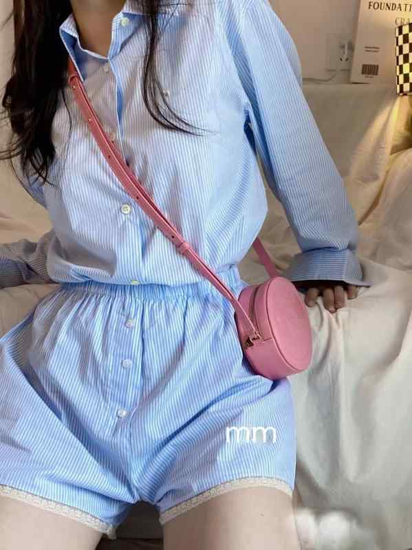ショートパンツ レディース 夏用 フレンチスタイル ガーリー ブルー ホワイト ストライプ レース フリル ワイドレッグ ストレート 軽量 カジュアル 普段使い