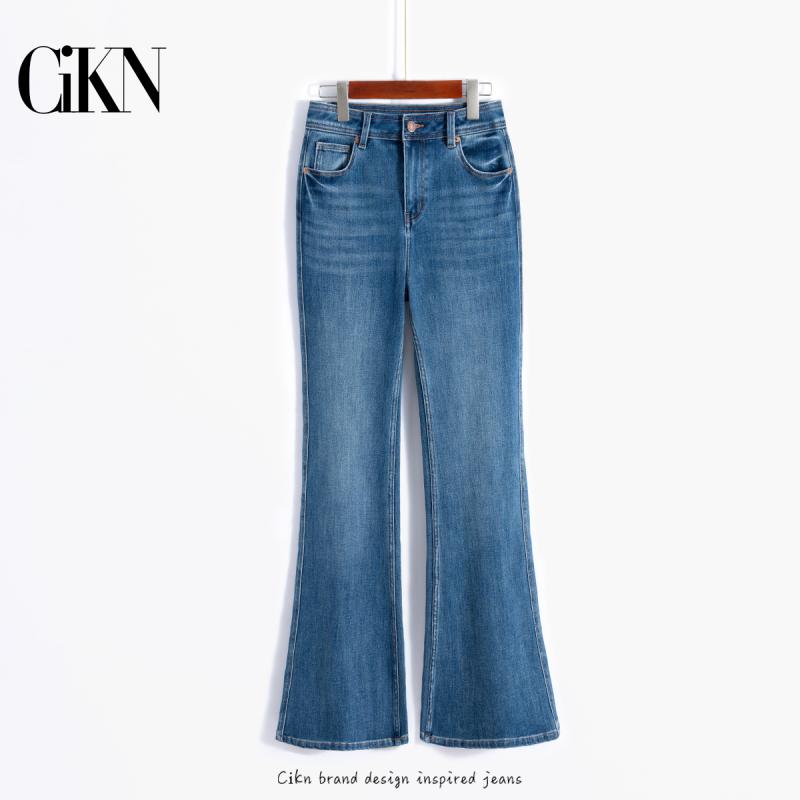 レディース デニムパンツ ハイウエスト 4方向ストレッチ フレアシルエット ウォッシュブルー 秋用 スリム 高級感 軽量 吸湿速乾 カジュアル 普段使い