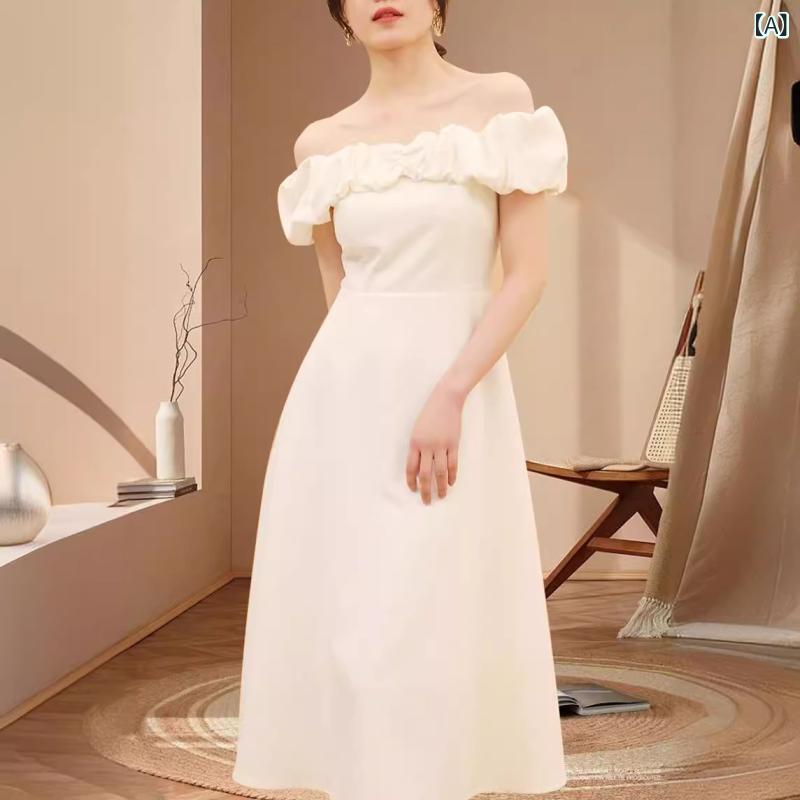 婚礼の儀お召しもの レディース フレンチ表現スタイル 軽さ 人魚伝達ルート 繻子出どころ 最低限度 窈窕たる 遊撃手ギア 春 寄り合い持て成し セミフォーマル ドレス-レディースファッション