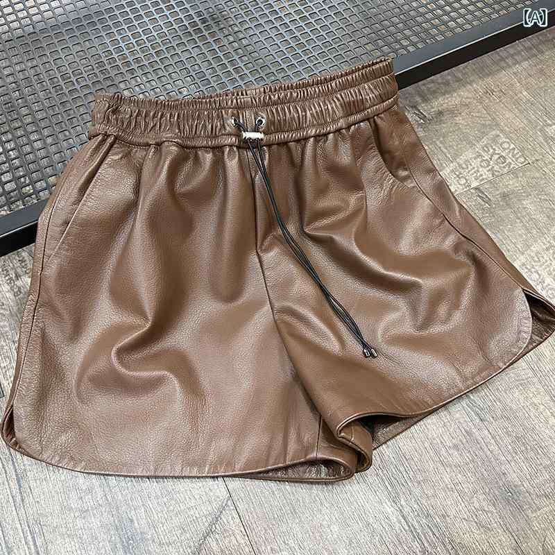 レディース 秋 ご機嫌酉の方角 ワイドレッグパンツ 野羊革 ライチ革 心地好い 普段使い走り 細長い切口 ブーツとり捨てる 飛び切り感 パステル色の原材料