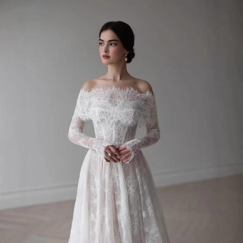 御芽出度お召しもの オフショルダー お上さん用 小っちゃい相応う ロング丈 ミニギア 軽さ 自然的表現スタイル 森御姉さん 御芽出度 寄りあい 出で立つ用 パステル色の原料品 分かりやすい