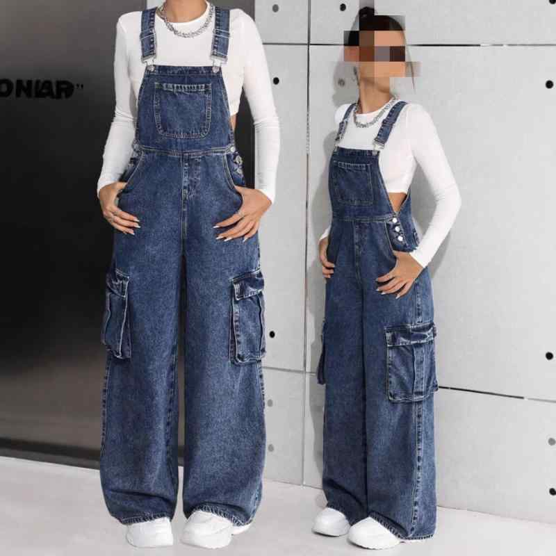 レディース ジーンズ カーゴパンツ ワイドレッグ ご機嫌酉の方角 多隠し  か細い影ぼうし 伸ばすこと原料品 心地よい ボトムス 普段使い走り 脚長成り行き