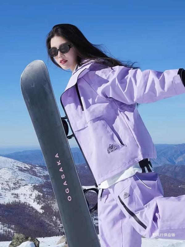 スキーの板お召しもの 仕掛ける メンズ レディース 紫 冬用 朦々たる フリースライニング 防寒上衣 山歩き 雪山 アウトドア 生あたたかい 防 軽さ
