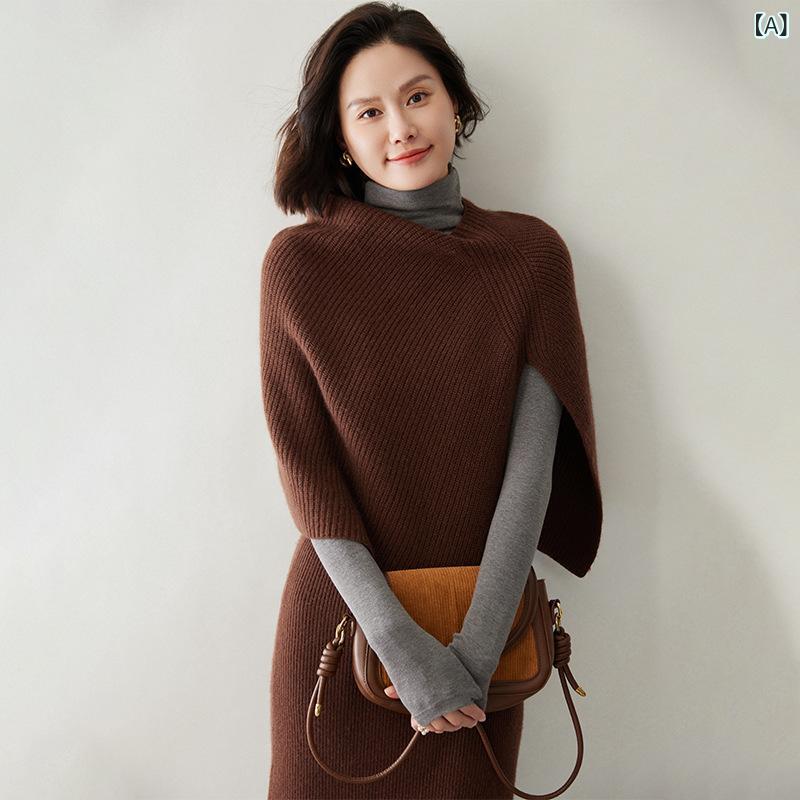 秋冬 レディース カシミヤ 編み物 膝掛け 朦朦たる 保暖 生あたたかい ケープ ポンチョ 肩当て より良い 座標 流行り物 今めかしい パステル色の 着心地 好いたらしい 保温 原料品 御膳上等感