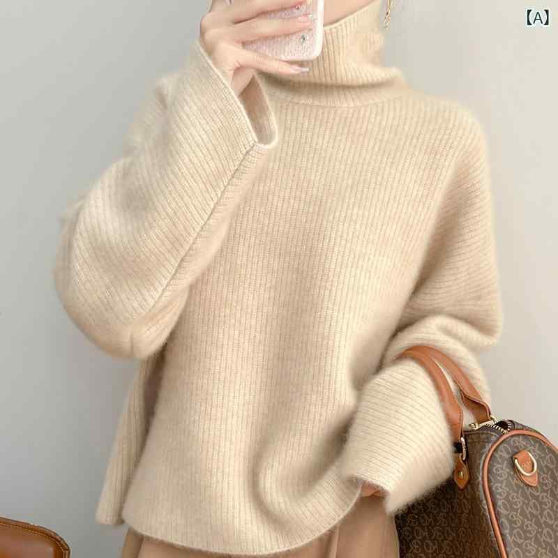 セーター レディース 秋冬 羊毛 タートルネック ゆったり 厚手 ニット 暖か レイヤード 普段使い フィット ファッション｜LAONsChoice