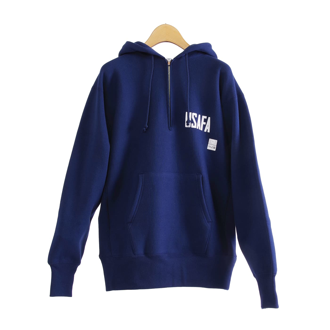 Champion チャンピオン リバースウィーブ(R) ハーフジップフーデッドスウェットシャツ 25FW TRUE TO ARCHIVES(C3-A119)_NAVY|ラペルト