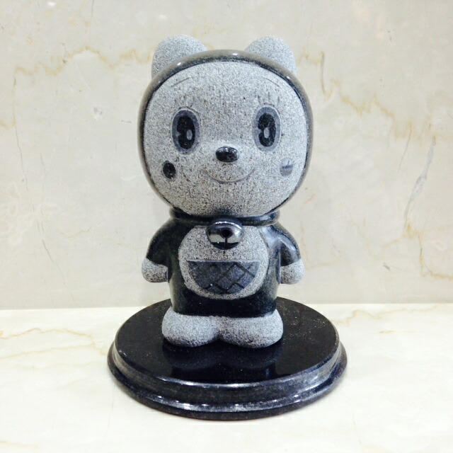 正規品　御影石　ドラえもん　ドラミちゃん　TAKAO製　シリアルナンバー ドラミちゃん 御影石