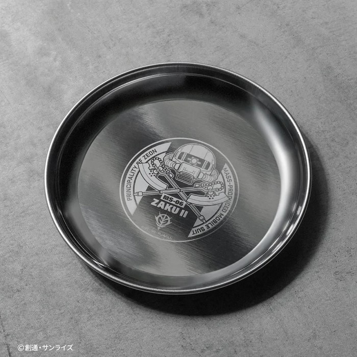 ステンレスプレート 16cm ザクIIモデル G-402 機動戦士ガンダム 円形 皿 アウトドア キャンプ 登山 食器 積み重ね 軽量 高耐久 日本製 新潟県燕市 バレンタインデー画像