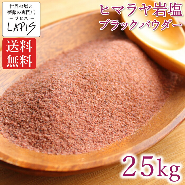 《レビュークーポンのみ使用可》【送料無料】輸入原料・ヒマラヤ岩塩ブラック パウダー 25kg  小分け袋付き