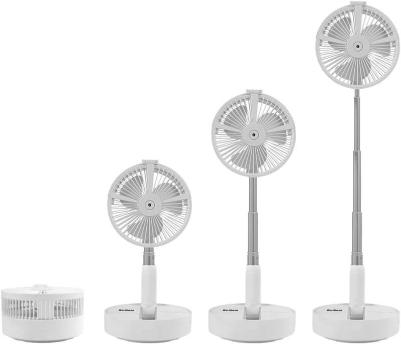 Re:Gear 扇風機 リビング 卓上扇風機 dc原動機 風量4座標軸 首商い口 USB 申し受ける式 コードレス パウダーコンパクト 納める 霧役立つこと 静音 遠隔操作付 アウトドア 白いこと
