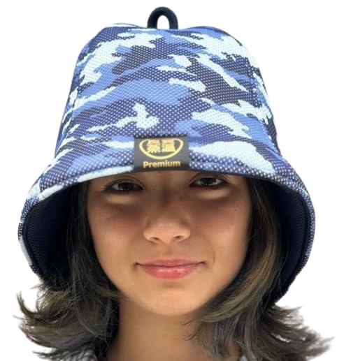 迷彩 トリプル 超特大 Mサイズ 3枚重 次世代 3層構造 ポリエステル・メッシュ素材 サウナハット リバーシブル オリジナル商品 男女兼用 ゆったり｜LAPPISTORES