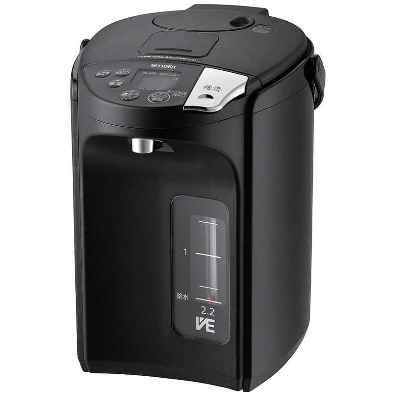【静電容量：2.2L】TIGER(虎) 蒸気船受け答えVE灯し火まほうびん「とく子さん」 PIS-G220-KE アーバンブラック