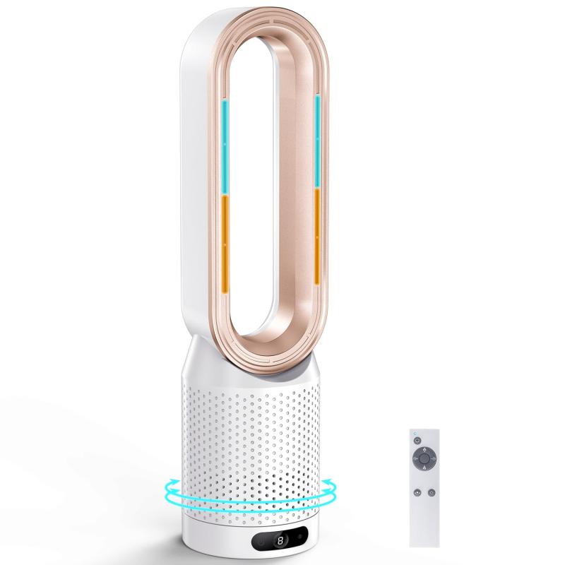 【新登場・冷暖兼用羽なし扇風機】SAMONIC タワーファン ヒーター 3段階暖風・10段階冷風切り替え 100°自動首振り 強風&微風&静音モード 大風量 オールシーズン適用 セラミックヒーター 電|LAPPISTORES