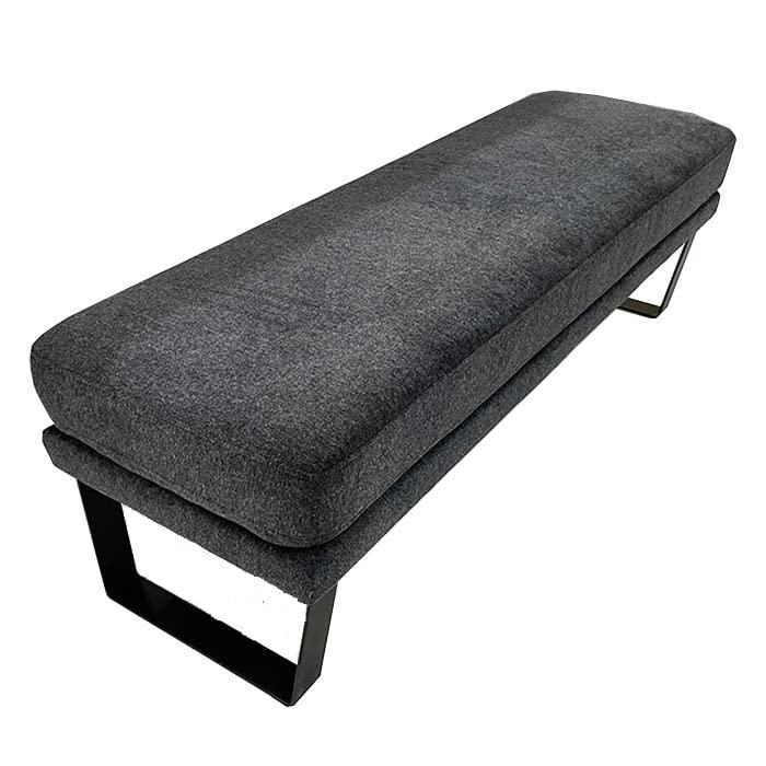 アルファタカバ ホルク ベンチ ダイニングベンチ 幅155cm ダイニングベンチ ファブリック ソファ 北欧 イス 椅子 sofa 布 おしゃれ ブラック 黒 ダイニングチェア 背もたれなし 3人 3人掛け 背