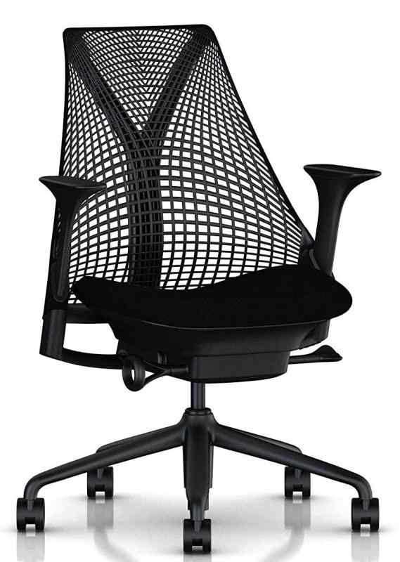【置き目品】 Herman Miller (ハーマンミラー) セイルチェア 執務室女性議長 軽銀 黒いこと BBキャスター 1 AS1YA23HAN2BKBBBKBK9119