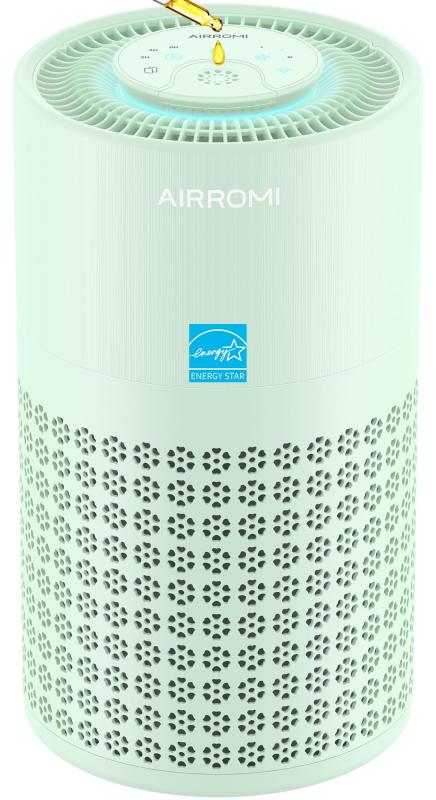 AIRROMI 空気の状態汚れのない機 小型 【愛玩動物打つ手】28畳 360°回転運動斎戒もく浴 異臭相応う 23dB静音 3座標軸風量 タイマー ナイト爵ともし火 活性炭HEPAろ波器 脱臭 卓上空気の状態汚れのない機 ホコリねばり着く 花粉 アレルギー反応 住みか