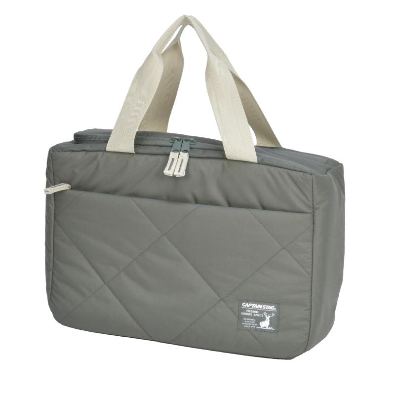 キャプテンスタッグ(CAPTAIN STAG) 冷房装置御徒面子 保冷 クールバッグ 電気容量8L/18L/30L 薄墨色緑であること キルト UE-699/UE-700/UE-701